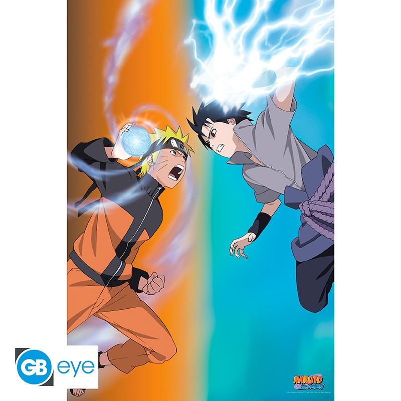 NARUTO SHIPPUDEN - Poster Maxi 91.5x61 - Naruto vs Sasuke 