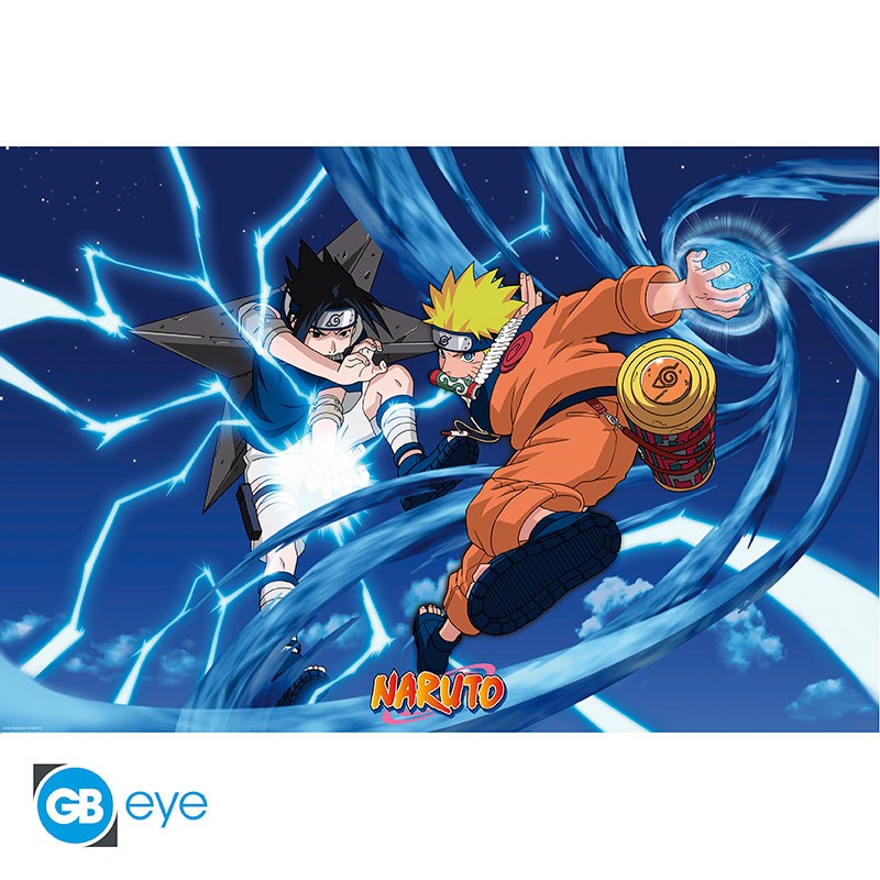 Naruto-Anime Posters/8.25”x12.75”/Naruto Eyes/Manga/Poster  Boards/Naruto&Sasuke