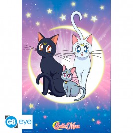 SAILOR MOON - Poster "Luna, Artemis & Diana" roulé filmé (91.5x61)