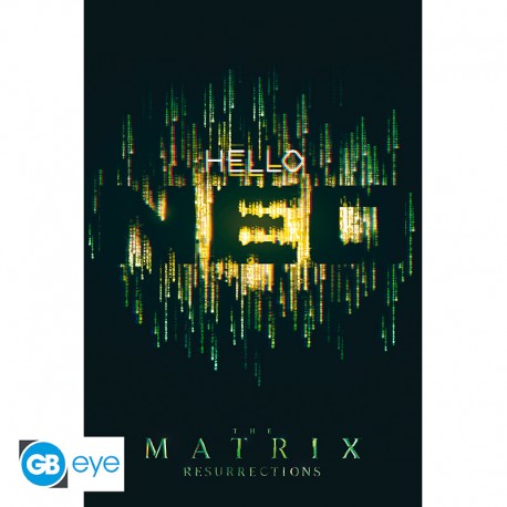 MATRIX - Poster "Hello Neo" roulé filmé (91.5x61)