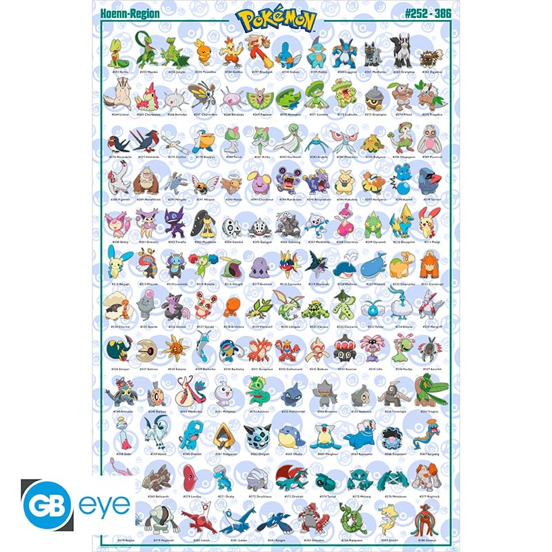 POKEMON - Poster Maxi 91,5x61 - Hoenn Pokémon Français - Abysse Corp