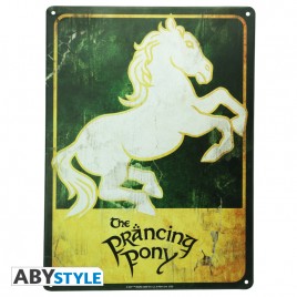 LORD OF THE RINGS - Plaque métal "Poney Fringant" (28x38)