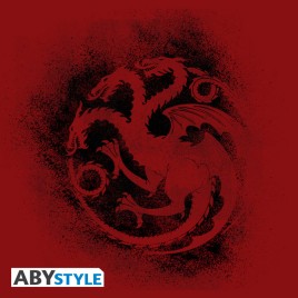 GAME OF THRONES - Tshirt "Targaryen" homme MC rouge & noir - premium