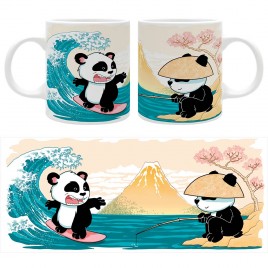Surfing Pandar - Mug 320 ml - Asian Art - box x2