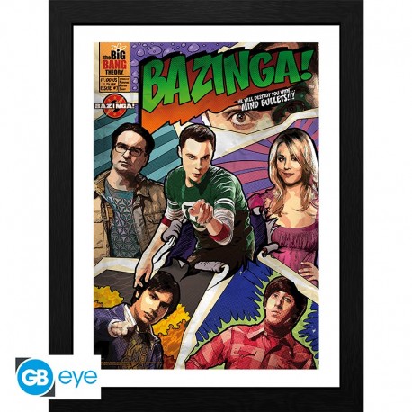 THE BIG BANG THEORY- Framed print "Bazinga" (30x40) x2