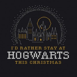 Harry Potter - Woman black tshirt - Christmas at Hogwarts