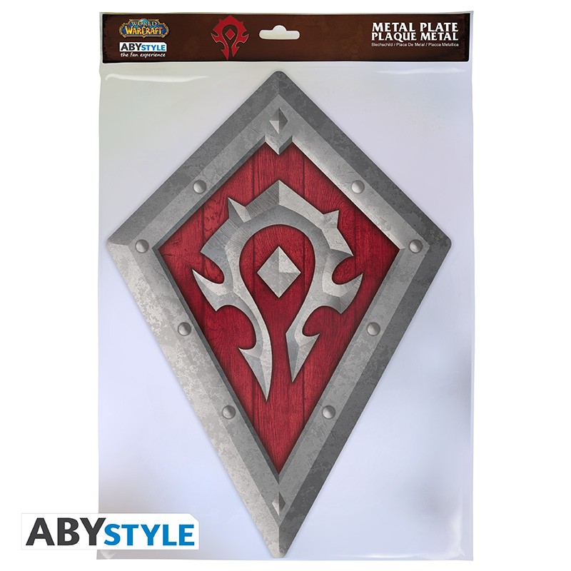 WORLD OF WARCRAFT - Plaque métal Horde Shield (25x35) - Abysse Corp