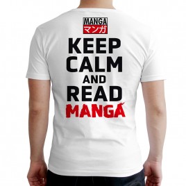 KEEP CALM AND READ MANGA - Tshirt blanc homme - Asian Art