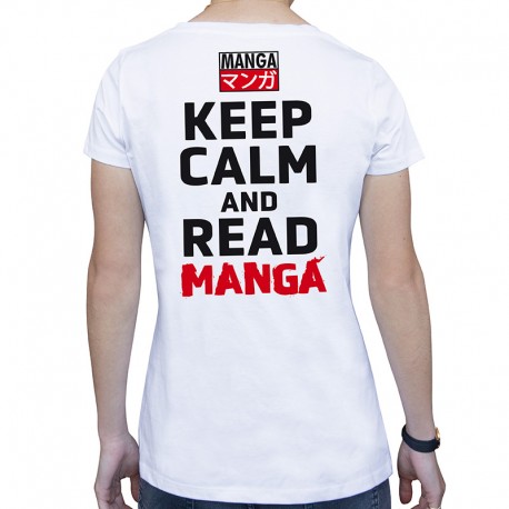 KEEP CALM AND READ MANGA - Woman white tshirt - Asian Art