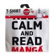KEEP CALM AND READ MANGA - Tshirt blanc femme - Asian Art