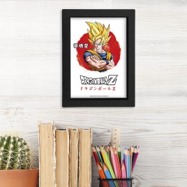 Dragon Ball Z - Cadre Kraft Noir- Asian Art - Goku Super Saiyan