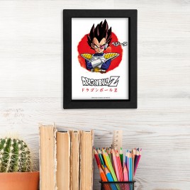 Dragon Ball Z - Cadre Kraft Noir - Asian Art - Vegeta