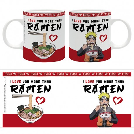 NARUTO SHIPPUDEN - Mug 320ml - "I LOVE YOU MORE THAN RAMEN" x2