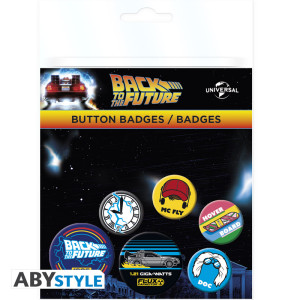 RETOUR VERS LE FUTUR - Pack de Badges - Symboles X4