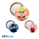 NARUTO - Badge Pack - Naruto, Sasuke, Sakura X4