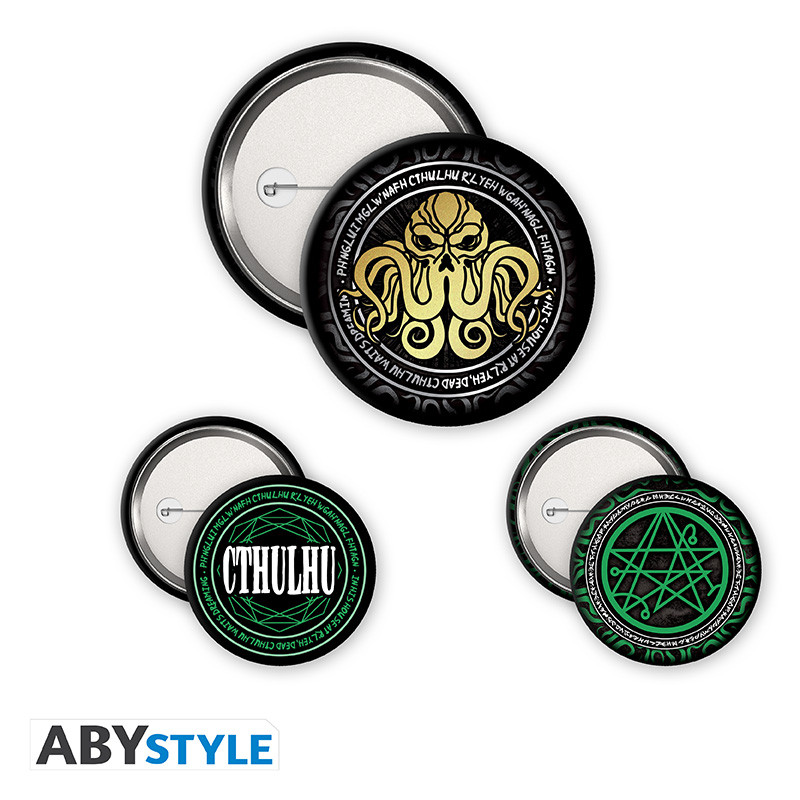 CTHULHU - Badge Pack - Necronomicon X4