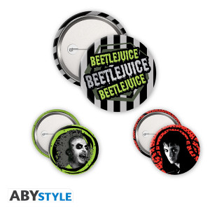BEETLEJUICE- Badge Pack - Beetlejuice Beetlejuice X4