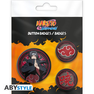 NARUTO SHIPPUDEN - Badge Pack - Itachi & Akatsuki X4