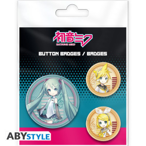 HATSUNE MIKU - Badge Pack - Miku & friends X4
