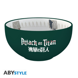ATTACK ON TITAN - Bowl - 600 ml - "Emblems S3" cardboard box x2