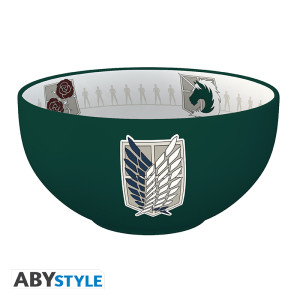 ATTACK ON TITAN - Bowl - 600 ml - "Emblems S3" cardboard box x2