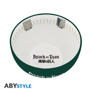 ATTACK ON TITAN - Bowl - 600 ml - "Emblems S3" cardboard box x2