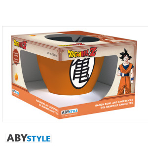 DRAGON BALL - Ramen Bowl with chopsticks - "Goku symbols" x2