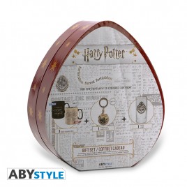 HARRY POTTER - Pck premium Verre + Porte-clés 3D + Mug HC "Poudlard"