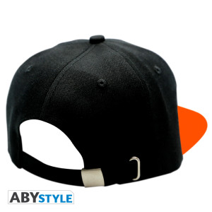 NARUTO SHIPPUDEN - Snapback Cap - Black & Orange - Konoha x2