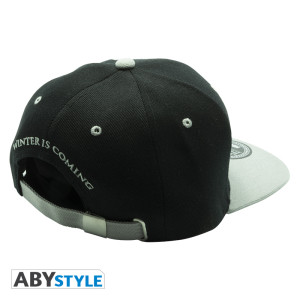 GAME OF THRONES - Snapback Cap - Black & Grey - "Stark" x2