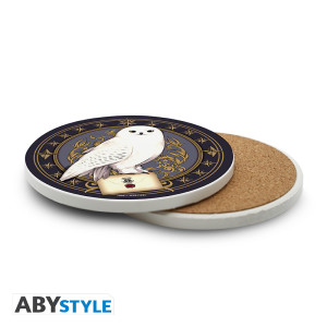 HARRY POTTER - Ceramic Coasters "Hedwig"