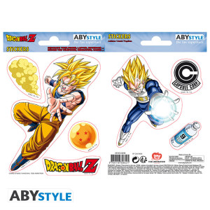 DRAGON BALL - Stickers - 16x11cm/ 2 sheets - DBZ/ Goku-Vegeta x5*