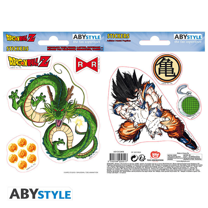 DRAGON BALL - Stickers - 16x11cm/ 2 sheets - DBZ/ Shenron x5*