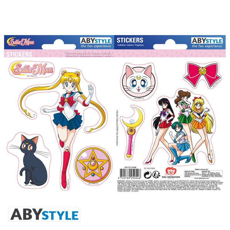 SAILOR MOON -Stickers - 16x11cm/ 2 sheets - Sailor Moon x5*