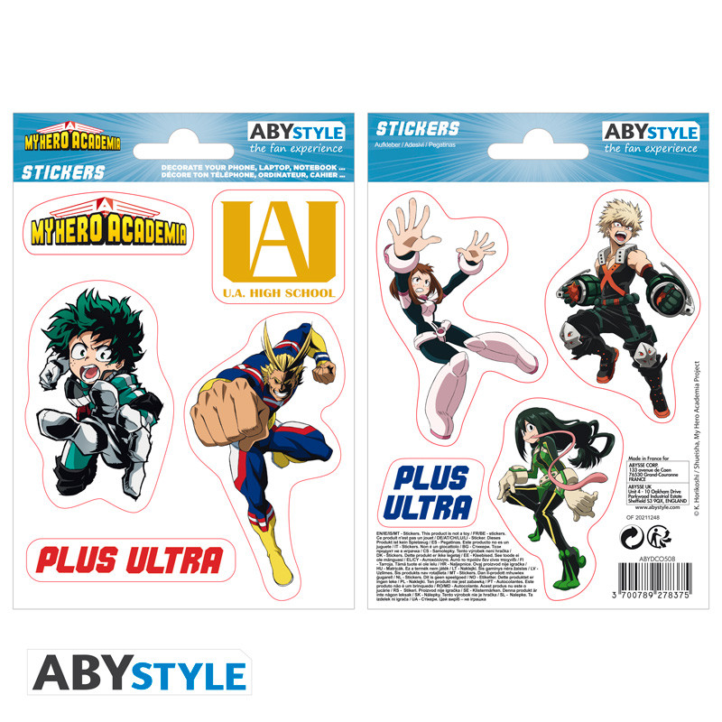 MY HERO ACADEMIA - Stickers - 16x11cm/ 2 sheets - UA High School x5*