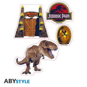 JURASSIC PARK - Stickers - 16x11cm/ 2 planches - Dinosaures x5 *