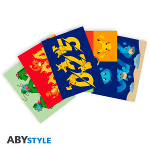 POKEMON - Postcards - Gen 1 starters x5 (14,8x10,5)