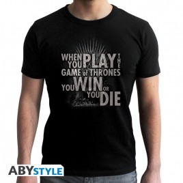 GAME OF THRONES - Tshirt 'Quote Trone" - man SS black - new fit*