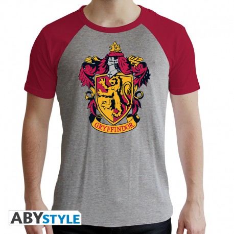 HARRY POTTER - Tshirt "Gryffondor" homme MC gris & rouge - premium