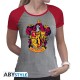 HARRY POTTER - Tshirt "Gryffindor" woman SS grey & red - premium