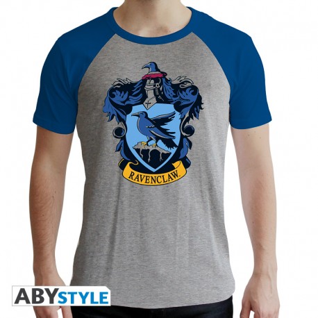 HARRY POTTER - Tshirt "Ravenclaw" man SS grey & blue premium