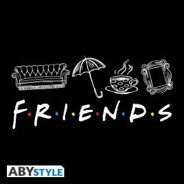 FRIENDS - Tshirt "Friends" femme MC noir - basic