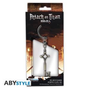 ATTACK ON TITAN - Keychain 3D - Eren's key X4