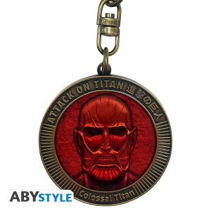 ATTACK ON TITAN - Keychain - Colossal Titan Medallion X4