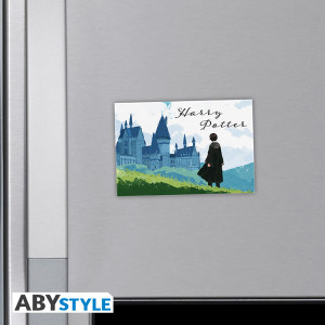 HARRY POTTER - Standard Magnet - Harry & Hogwarts x4
