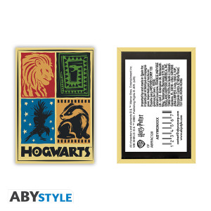 HARRY POTTER - Standard Magnet - Hogwarts 4 Houses x4