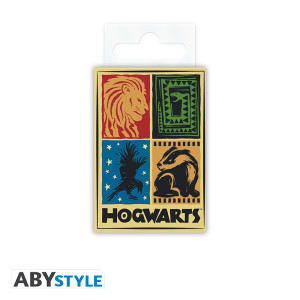 HARRY POTTER - Standard Magnet - Hogwarts 4 Houses x4