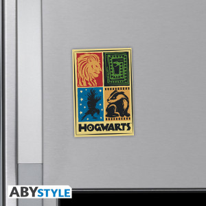 HARRY POTTER - Standard Magnet - Hogwarts 4 Houses x4