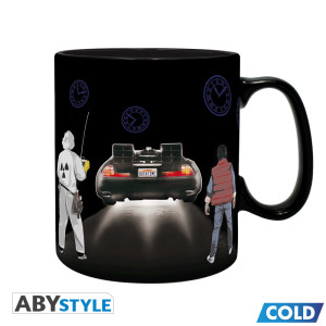 BACK TO THE FUTURE - Mug Heat Change -  460 ml  "Time Machine" x2 *