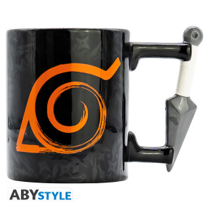 NARUTO SHIPPUDEN - Mug 3D anse - Kunaï Konoha x2
